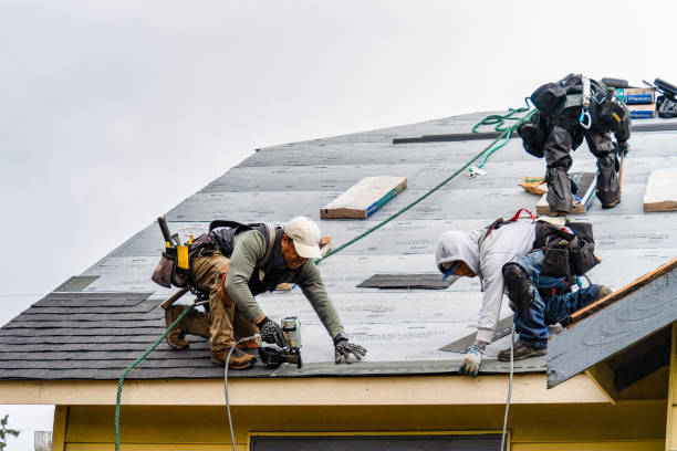 Professional Storm Damage Roof Repair technician working in Lake Cicott, IN